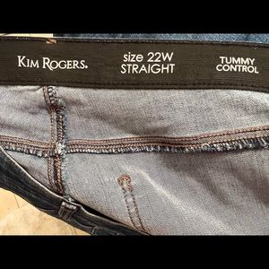 Kim Rogers Tummy Control Straight Leg jeans, Size 22W
